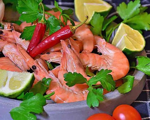 Scampi messicani con peperoni